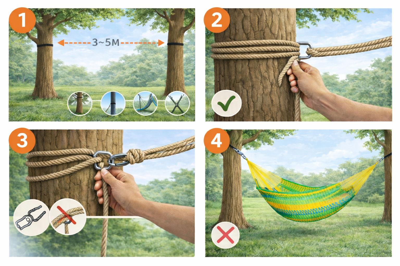 Jak zawiesić hamak krok po kroku