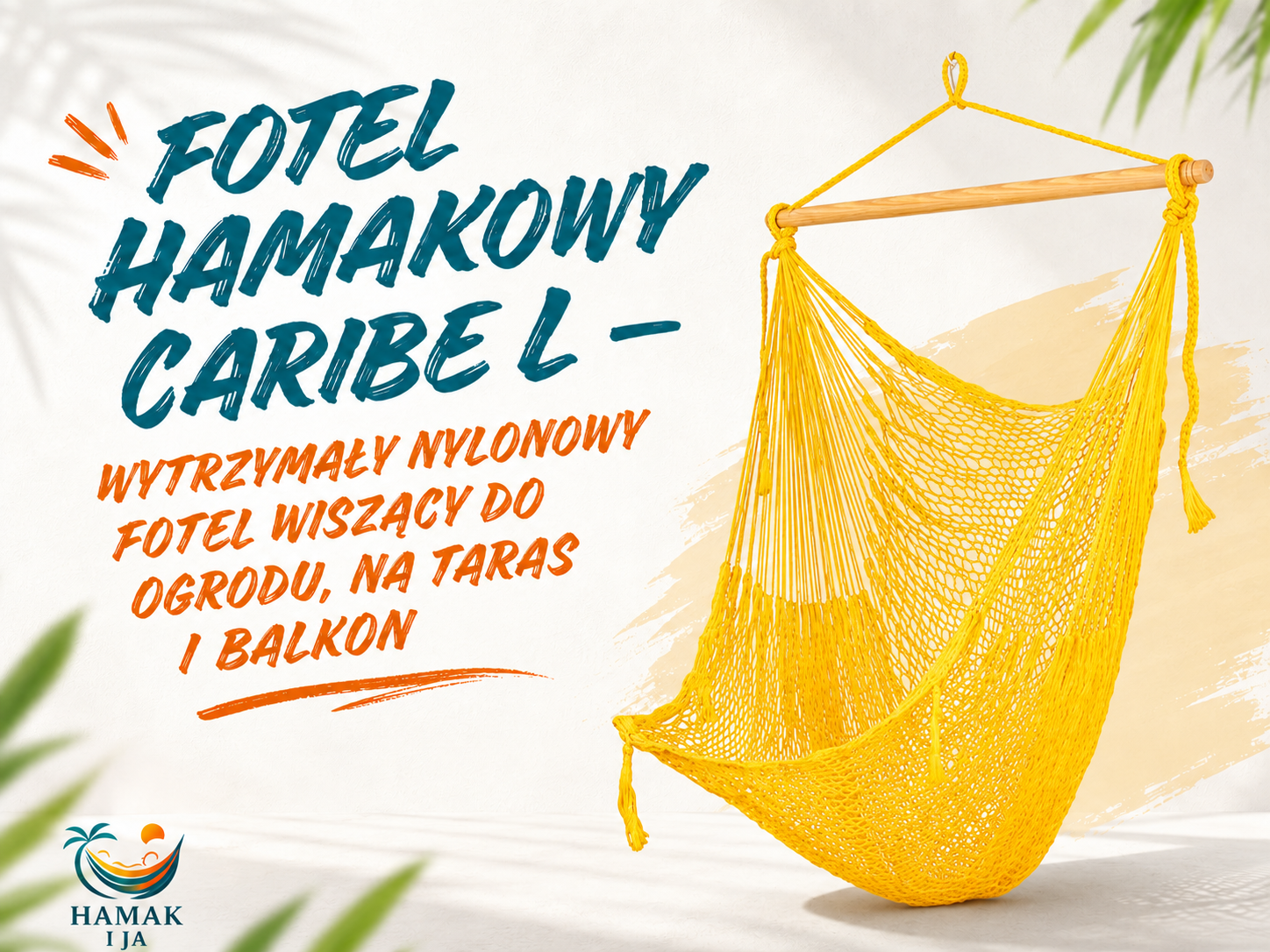 Nylonowy fotel hamakowy na taras i balkon - dlaczego Caribe L sprawdza się na zewnątrz?