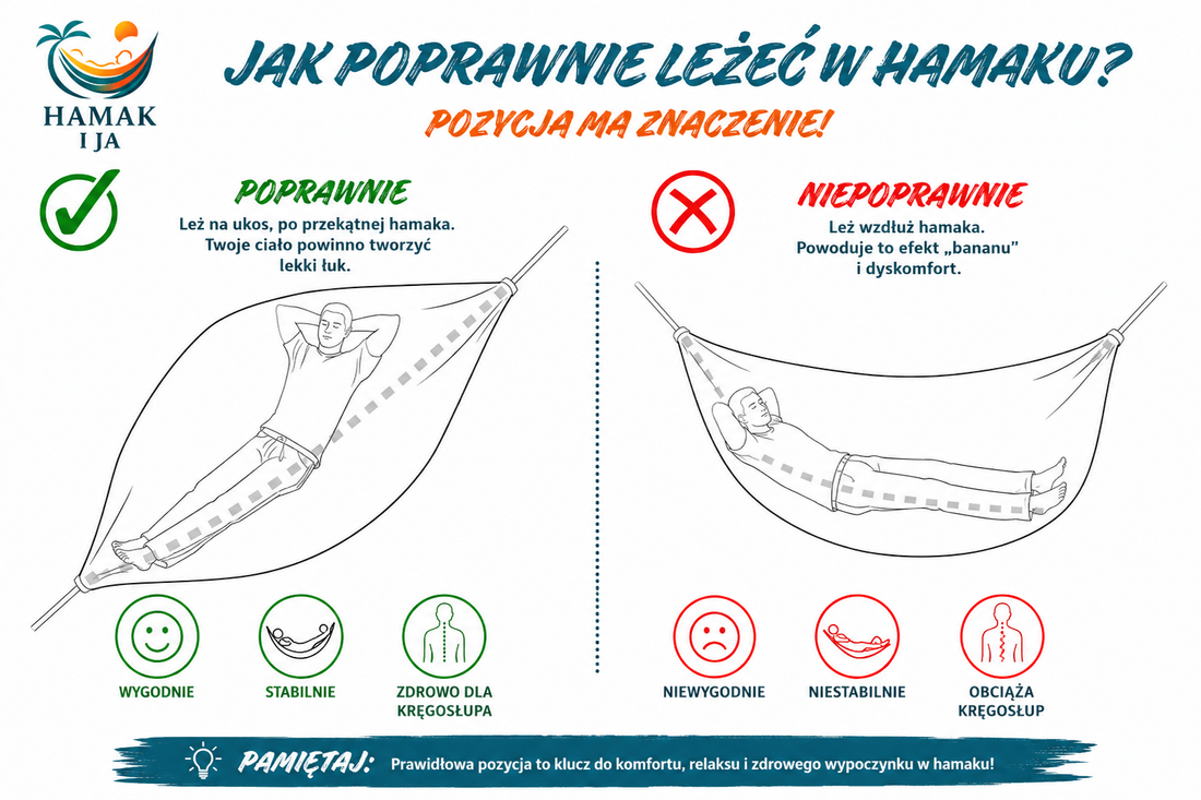 Instrukcja obsługi relaksu - jak prawidłowo leżeć w hamaku?
