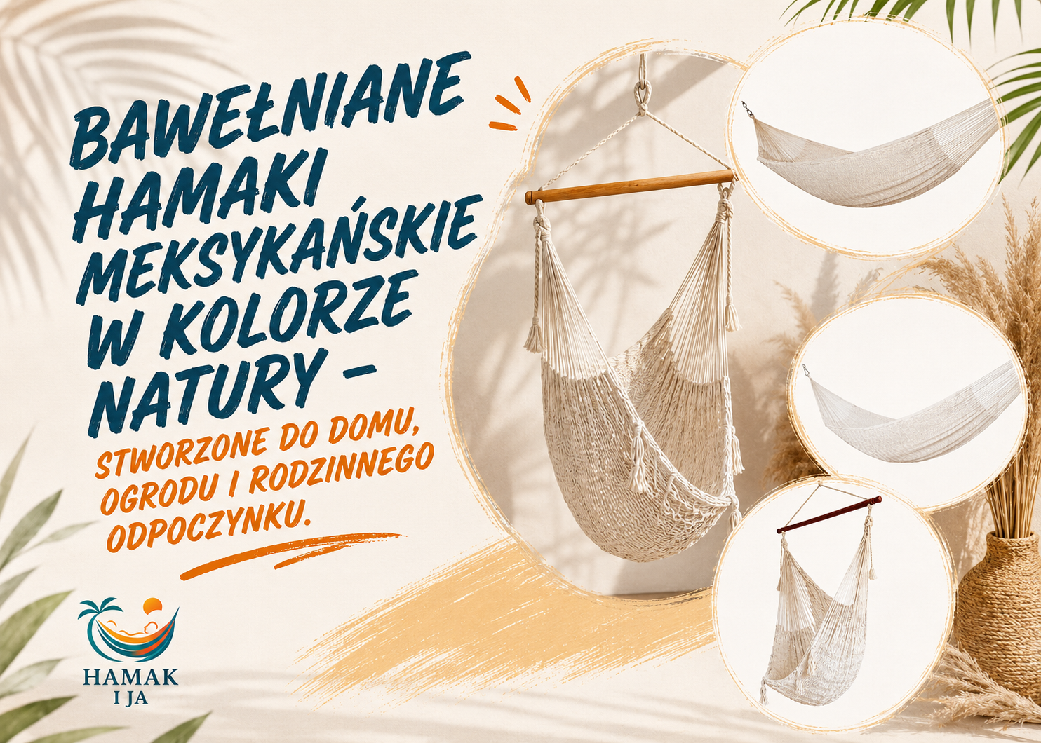 Hamaki naturalne boho - bawełniane hamaki meksykańskie do domu, ogrodu i rodzinnego odpoczynku