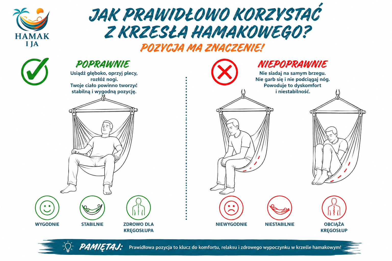 Jak korzystać z krzesła hamakowego 