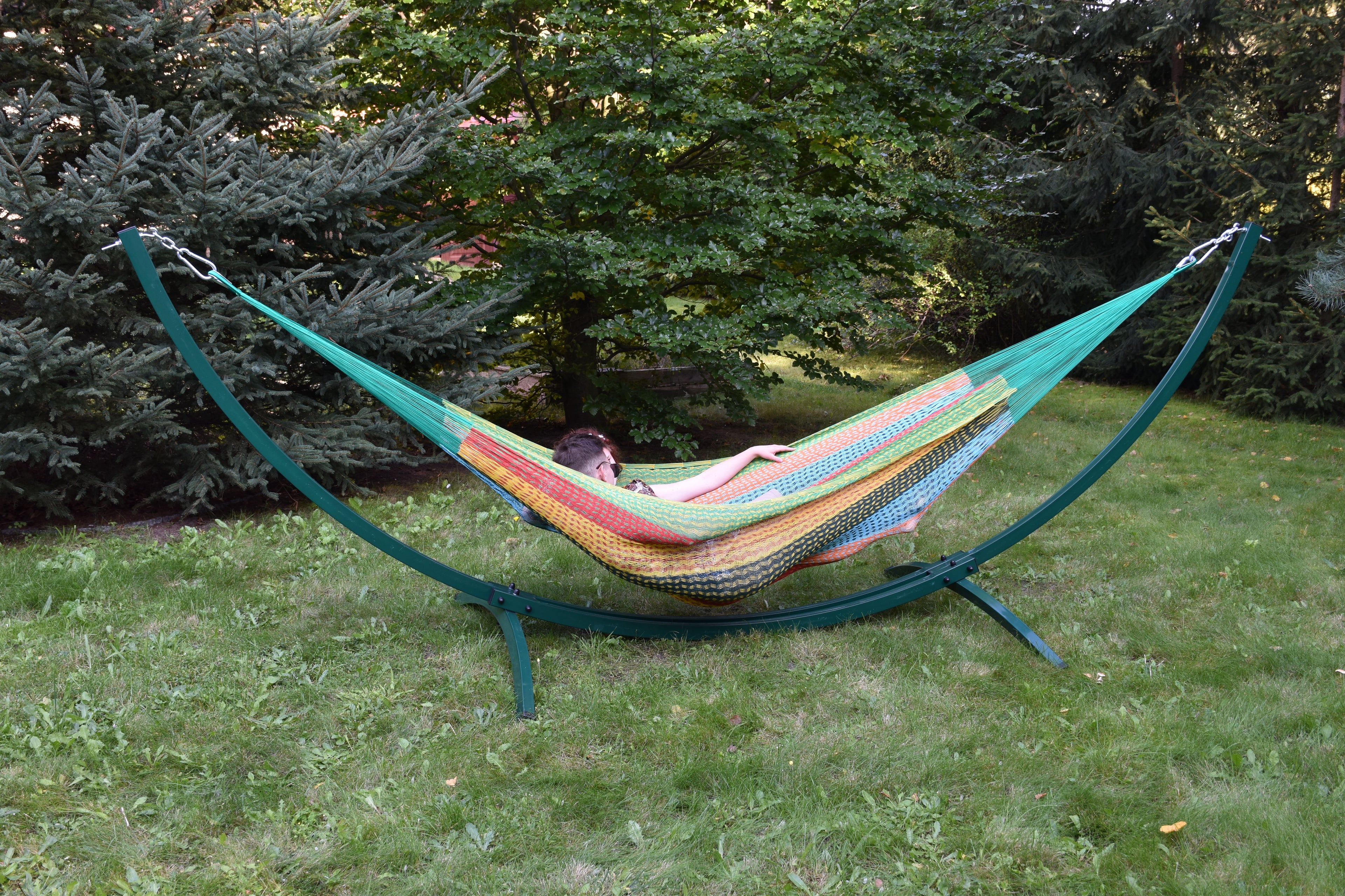 Meksykański Pleciony Hamak Playa XL bawełna - nylon