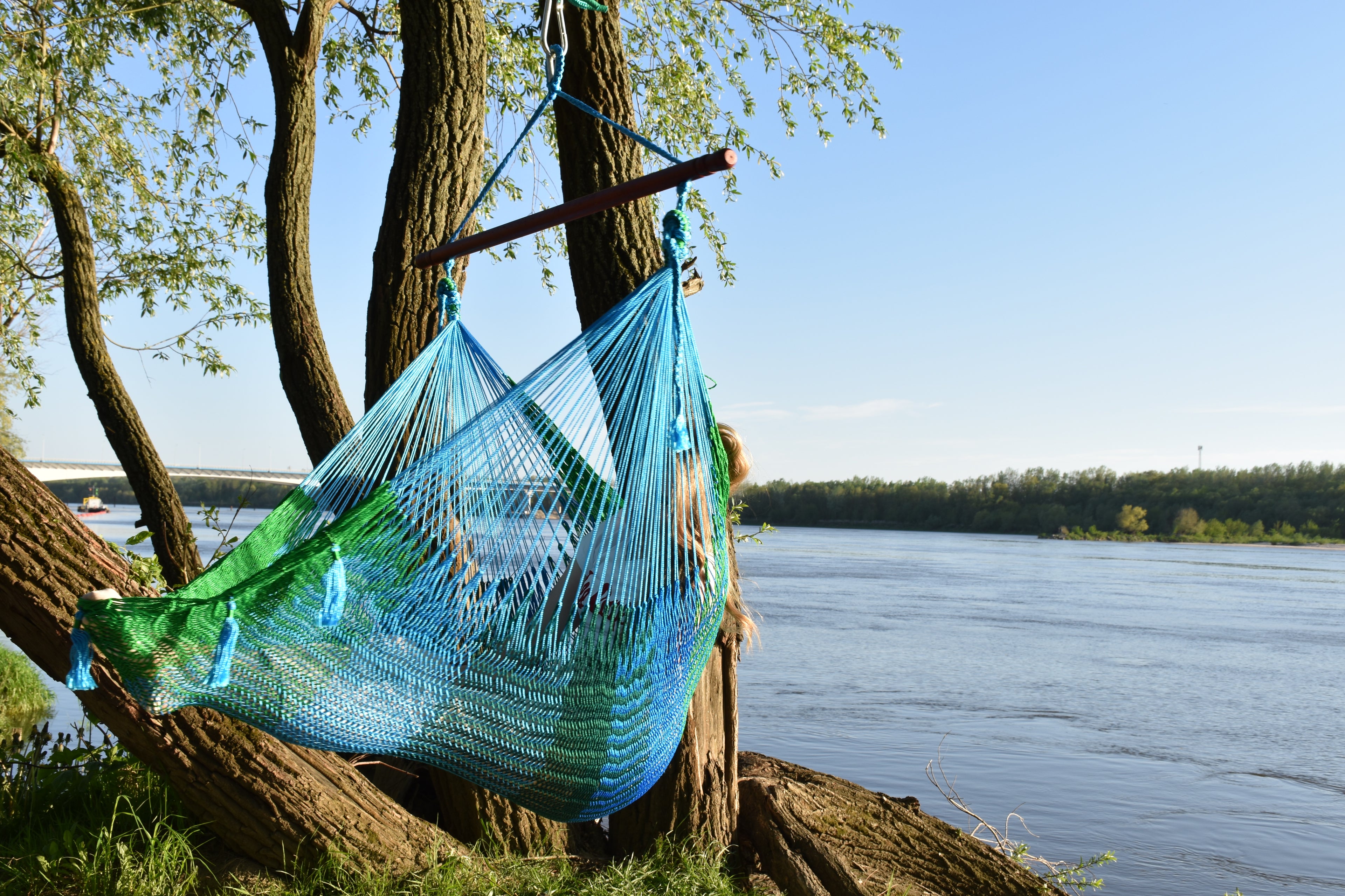 Meksykański Pleciony Fotel Hamakowy Mayo XL - nylon