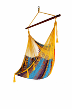 Meksykański Pleciony Fotel Hamakowy Brasil  XXL - bawełna