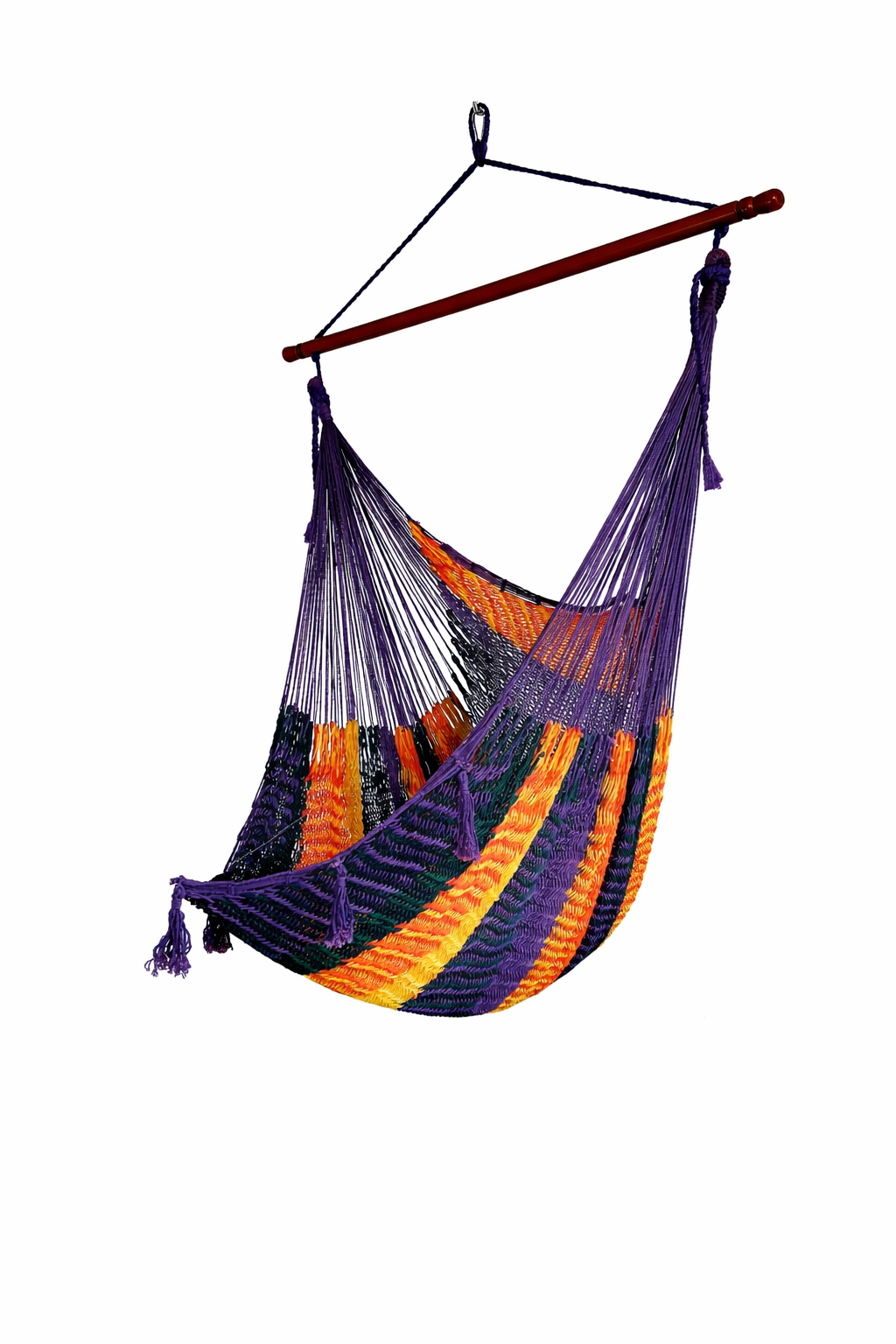 Meksykański Pleciony Fotel Hamakowy Brasil  XXL - bawełna