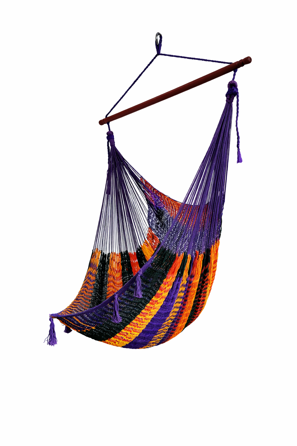 Meksykański Pleciony Fotel Hamakowy Brasil  XXL - bawełna