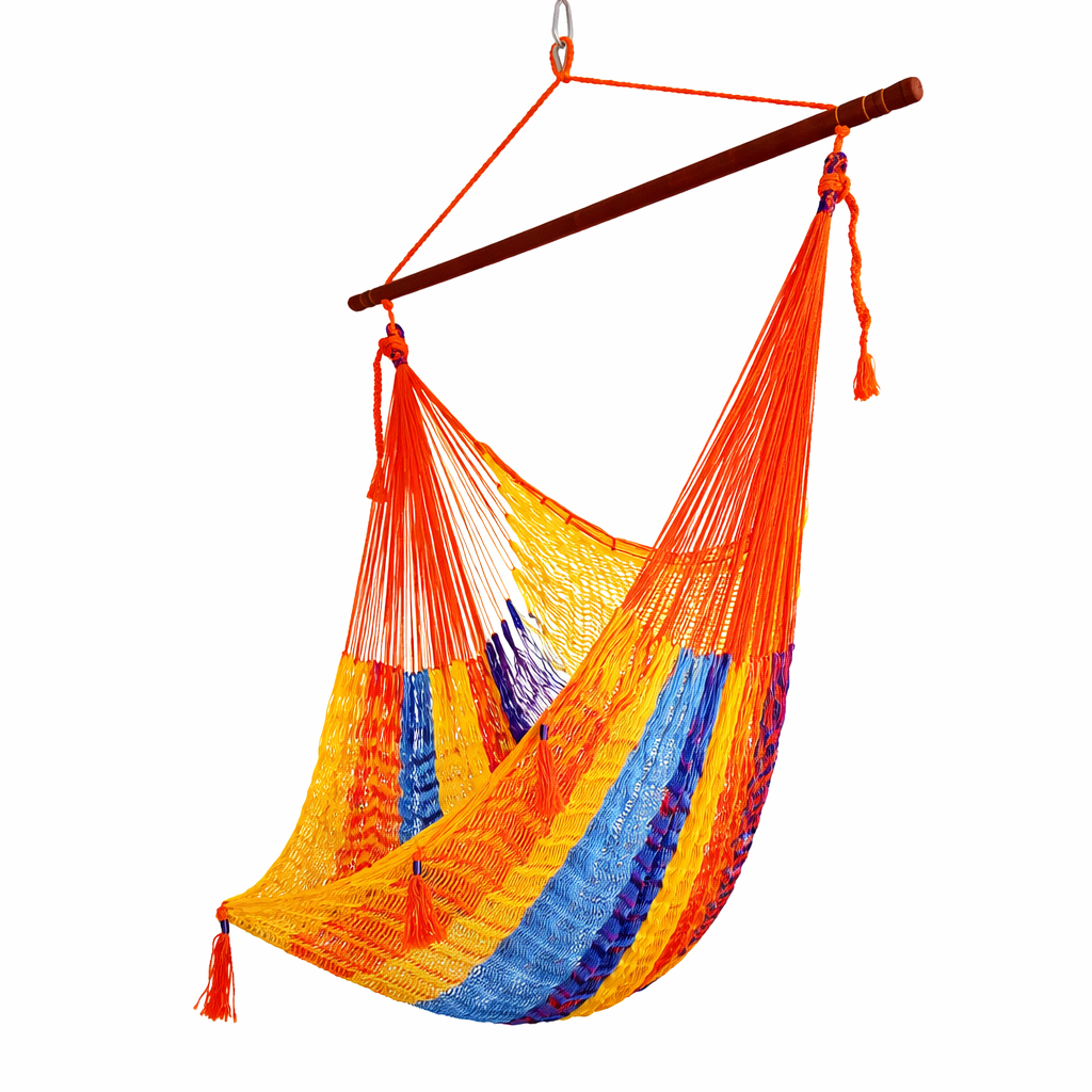 Meksykański Pleciony Fotel Hamakowy Brasilera XXL - nylon