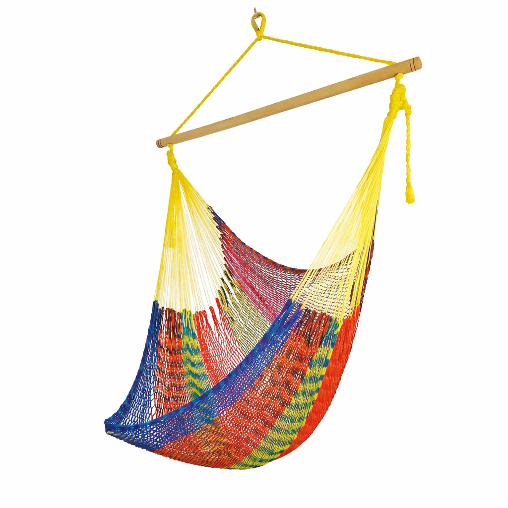 Meksykański Pleciony Fotel Hamakowy Caribe L - nylon