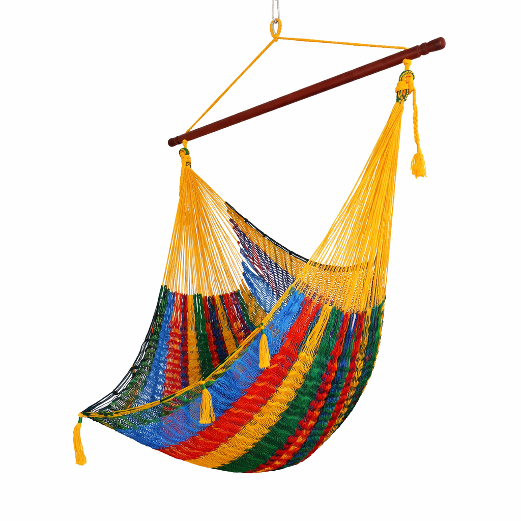 Mexikanischer Hängesessel Brasilera XXL – geflochten, Nylon