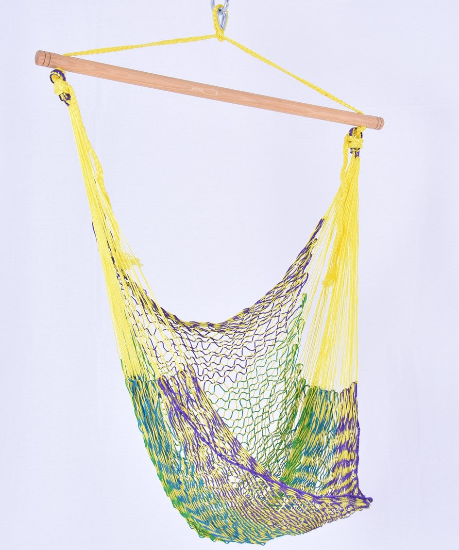 Meksykański Pleciony Fotel Hamakowy Caribe L - nylon