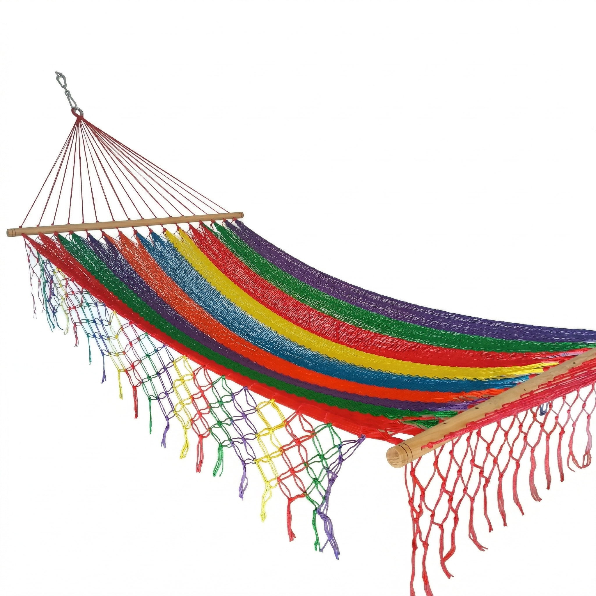 Meksykański Pleciony Hamak z Drążkiem Jardin L - nylon