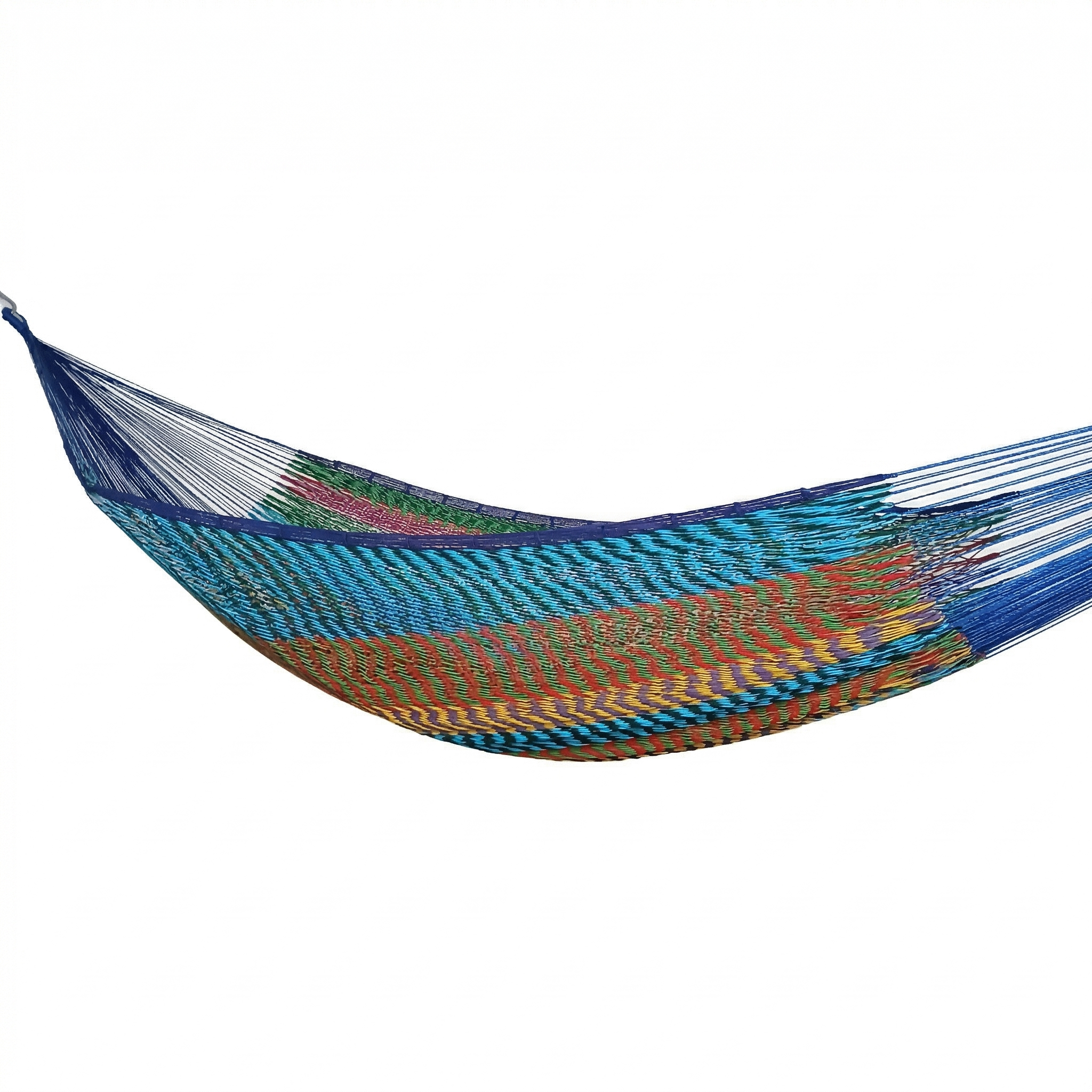Meksykański Pleciony Hamak Tropical XL - bawełna / nylon