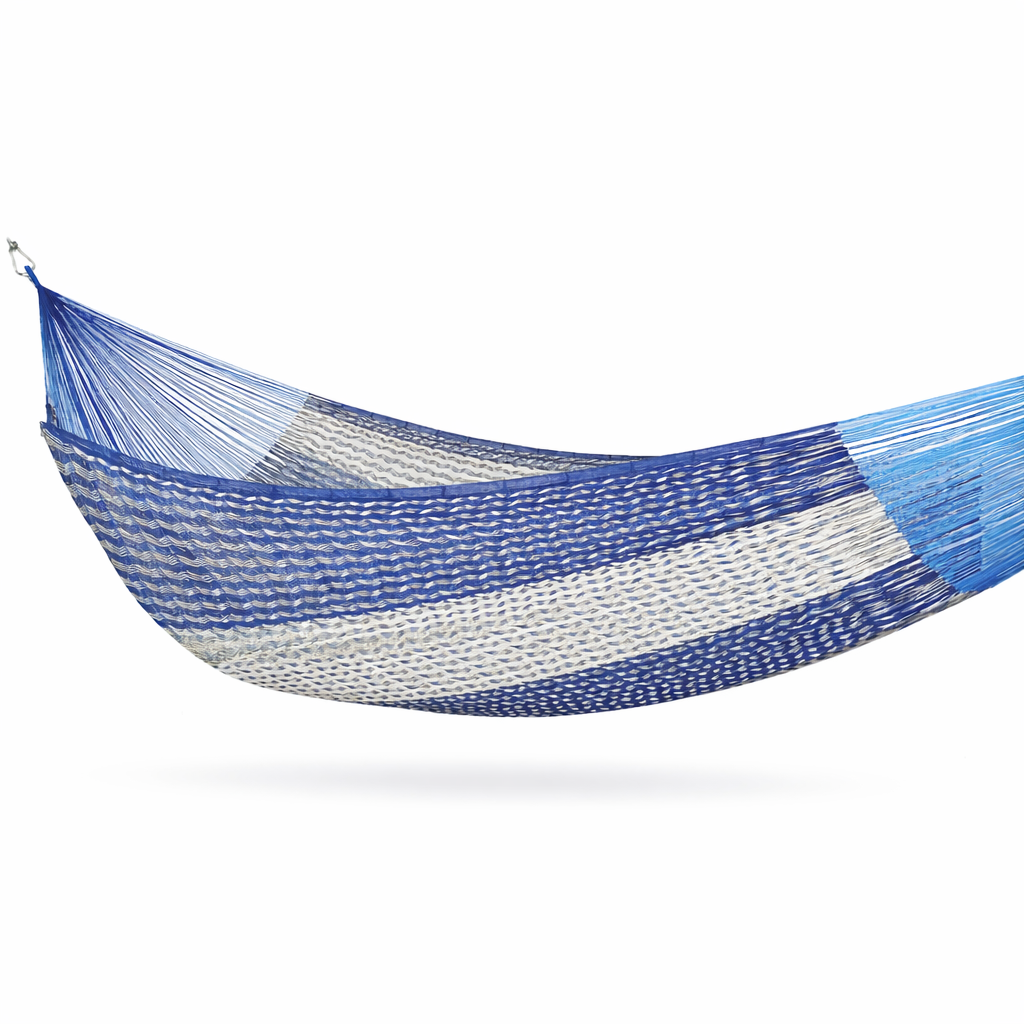 Mexikanische Hängematte Playa XL Baumwolle – geflochten, Nylon –