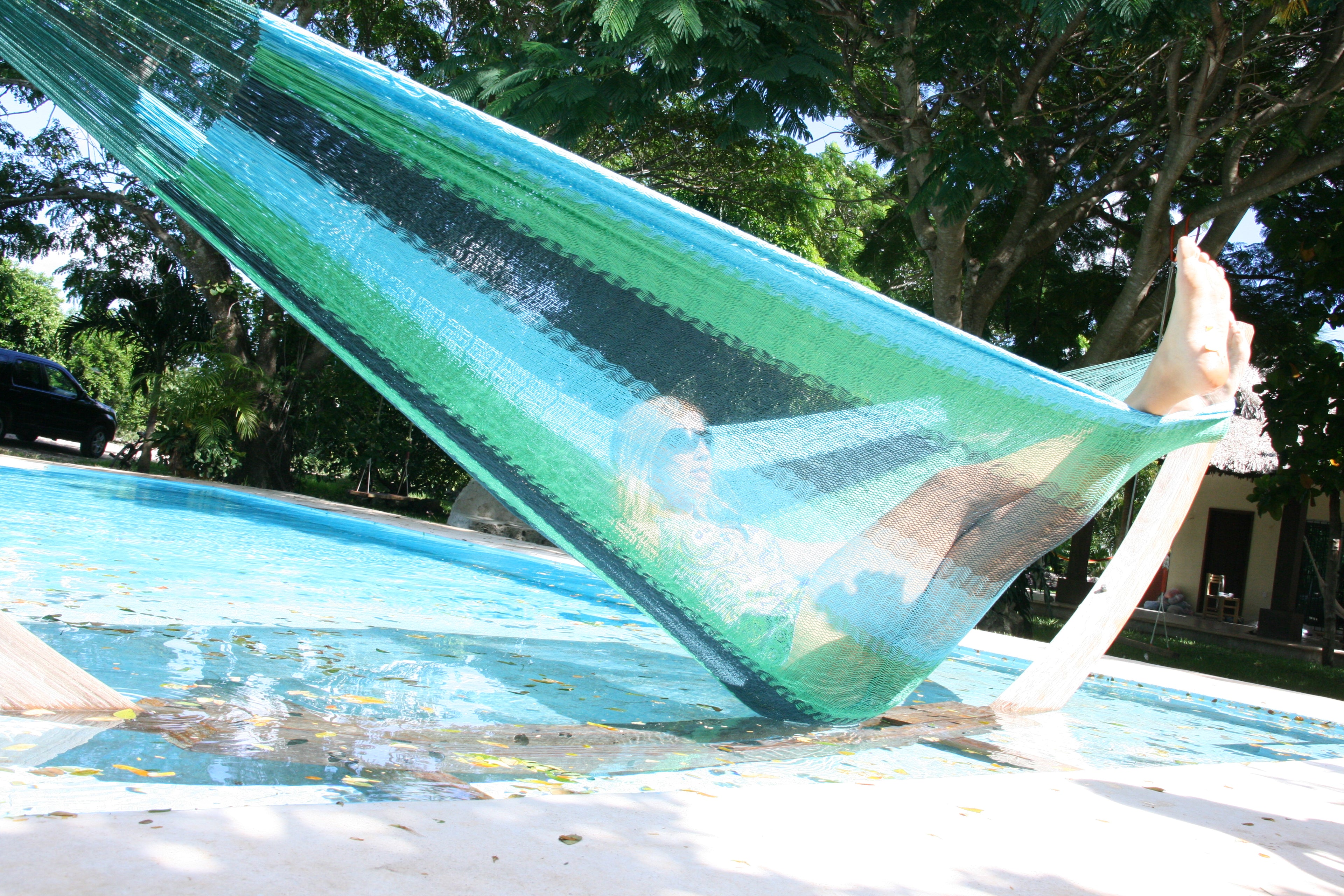 Meksykański Pleciony Hamak Playa XL bawełna - nylon