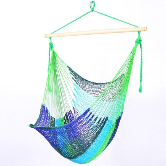 Meksykański Pleciony Fotel Hamakowy Indio L - bawełna / nylon