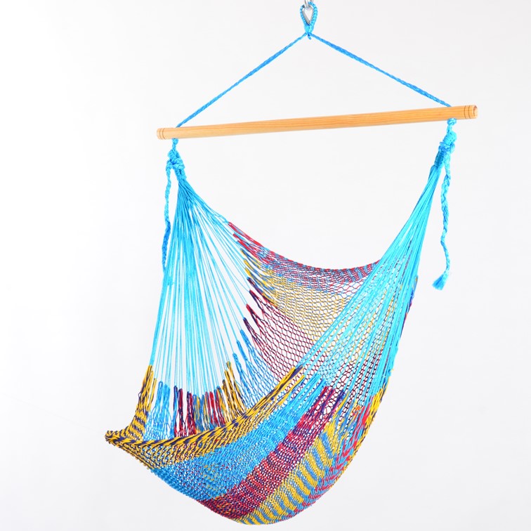 Meksykański Pleciony Fotel Hamakowy Indio L - bawełna / nylon