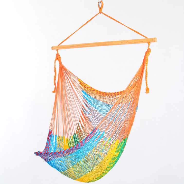 Meksykański Pleciony Fotel Hamakowy Indio L - bawełna / nylon