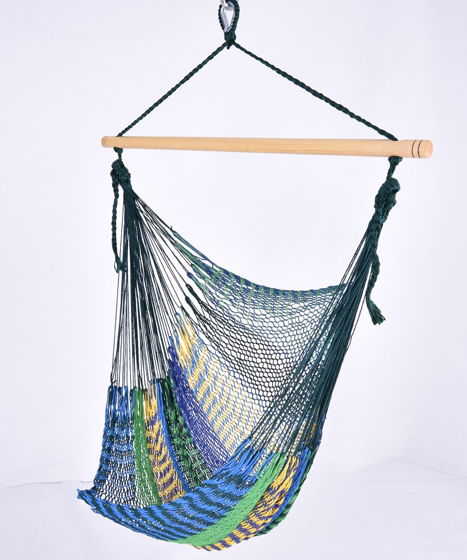 Meksykański Pleciony Fotel Hamakowy Indio L - bawełna / nylon