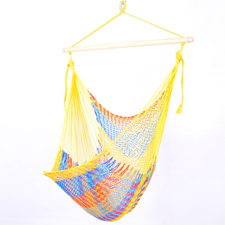 Meksykański Pleciony Fotel Hamakowy Indio L - bawełna / nylon