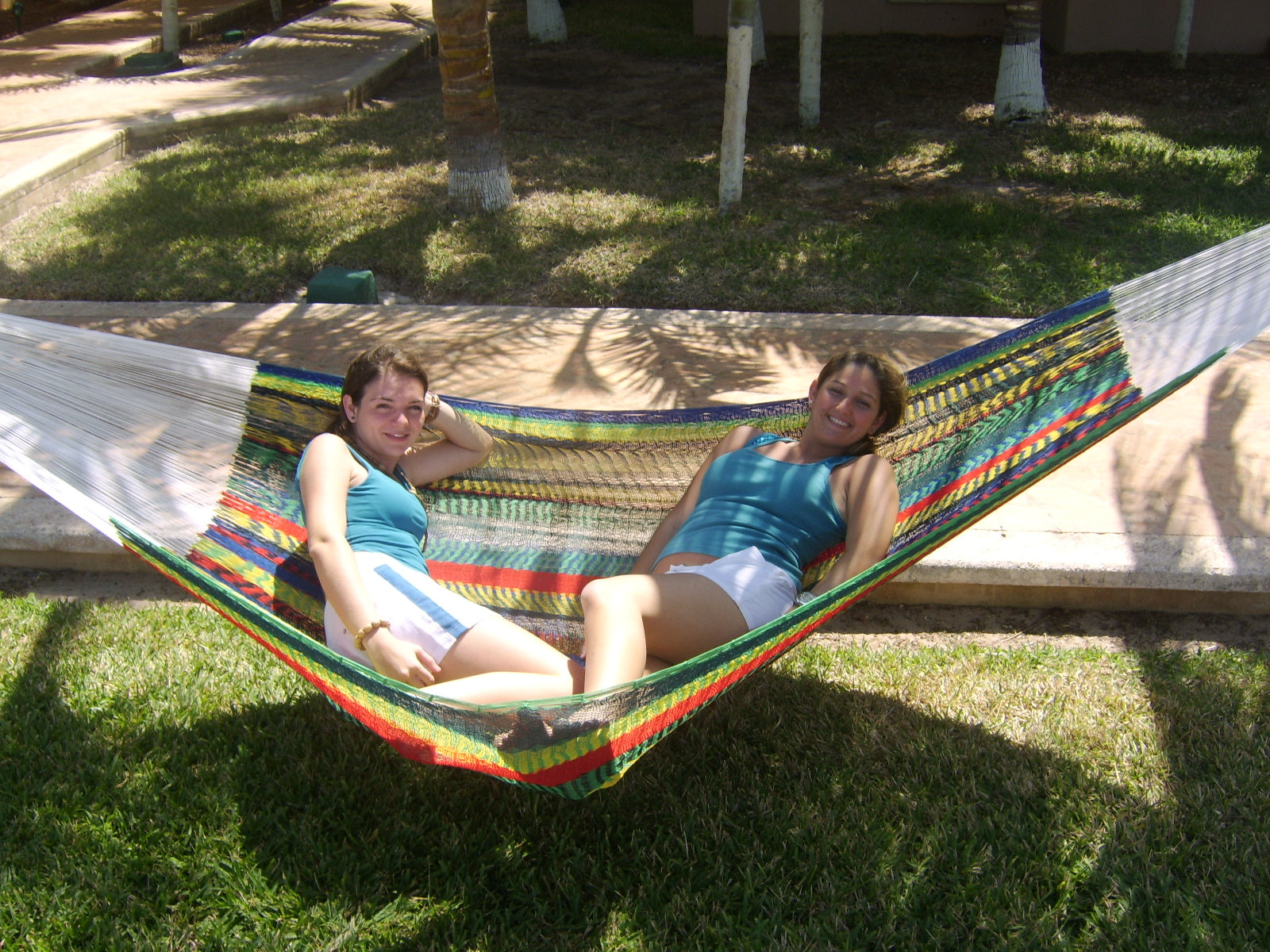 Meksykański Pleciony Hamak Playa XL bawełna - nylon