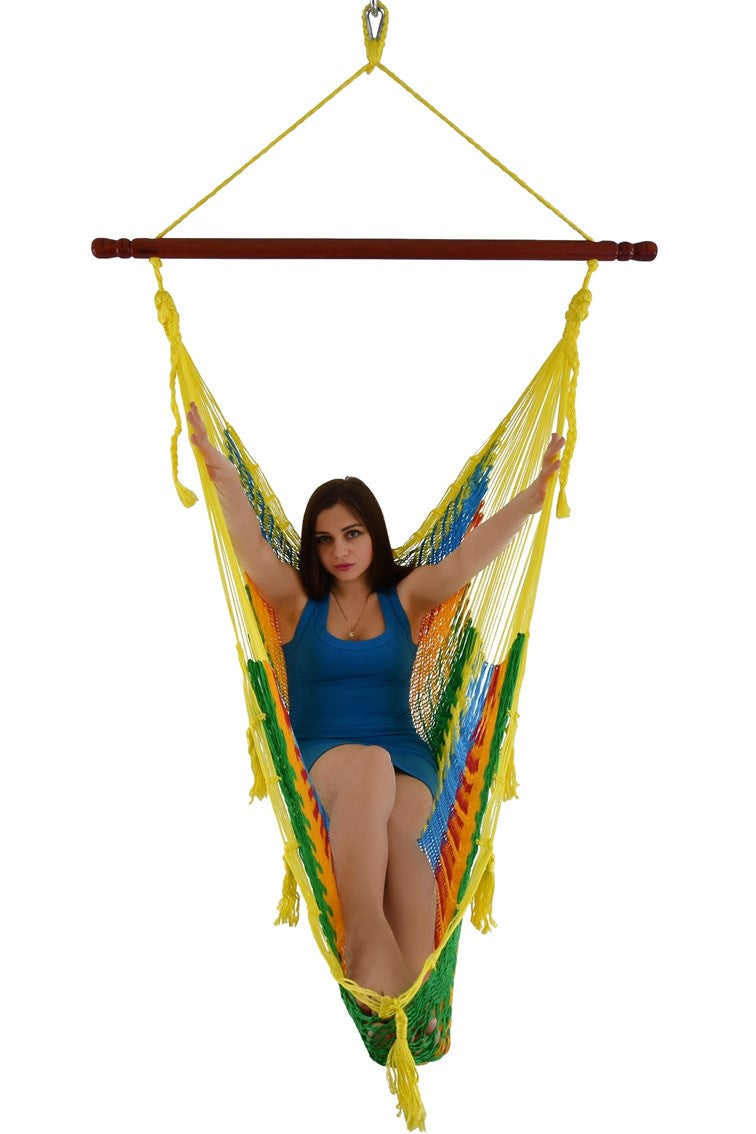 Meksykański Pleciony Fotel Hamakowy Mayo XL - nylon