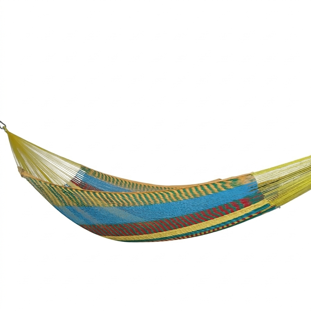Meksykański Pleciony Hamak Tropical XL - bawełna / nylon