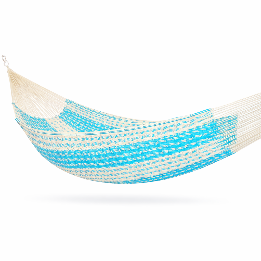 Meksykański Pleciony Hamak Tropical XXL - bawełna / nylon