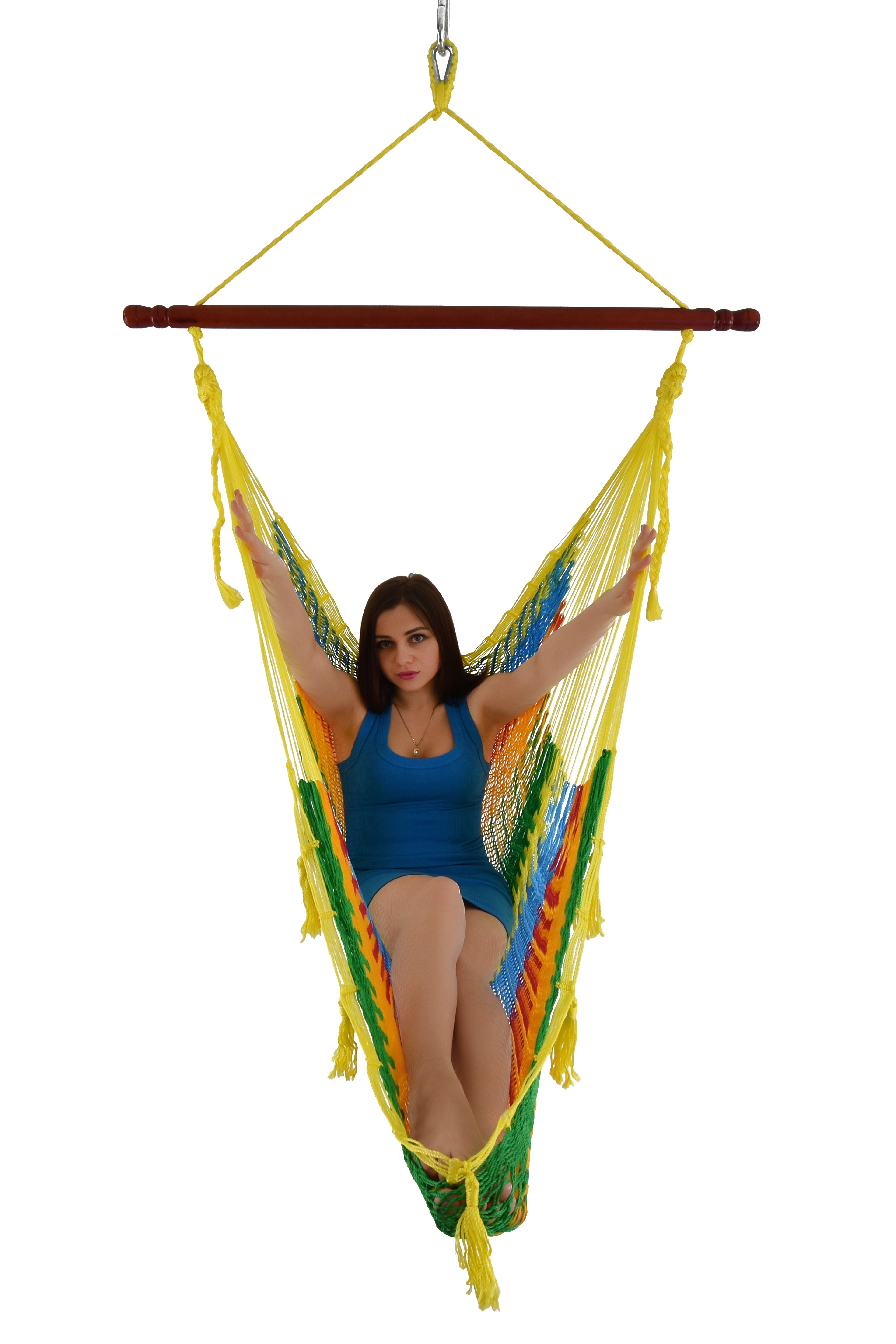 Meksykański Pleciony Fotel Hamakowy Mayo XL - nylon