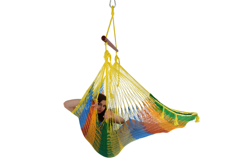 Meksykański Pleciony Fotel Hamakowy Mayo XL - nylon
