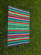 Koc bawełniany 100% z Meksyku 220 × 150 cm - ręcznie tkany na krośnie nr 1